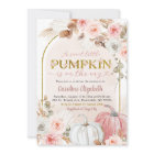 Boho Pink Pumpkin Fall Autumn Baby Shower