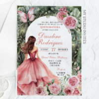 Boho Pink Whimsical Forest Quinceanera