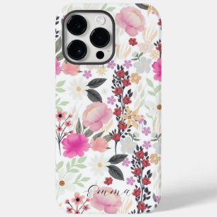 Boho Pink Wildflowers Floral Painting  Case-Mate iPhone 14 Pro Max Case