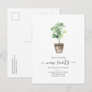 Boho Plant We've Moved Change of Address Announcement Postcard