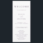 Boho Plum Purple Elegant Minimalist Wedding Programme<br><div class="desc">Beautiful boho,  minimalist and classic,  our Plum Purple Minimalist Wedding Program will be beautiful for your order of service. Fully customisable with all of your wedding program information.</div>