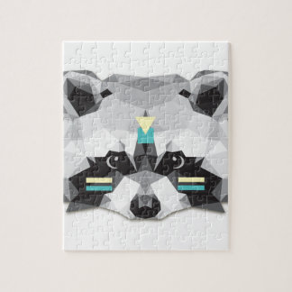 Boho poly raccoon jigsaw puzzle