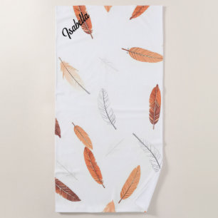 Boho Popular Feathers Luxury Collection Beach Towel