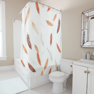 Boho Popular Feathers Luxury Collection Shower Curtain