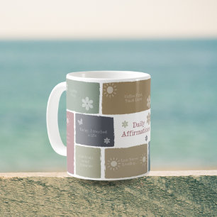 Boho Positive Affirmation Gift with Inspirational Coffee Mug