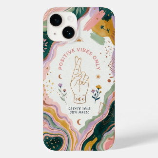 Boho Positive Vibes Only Magic Abstract Case-Mate iPhone 14 Case