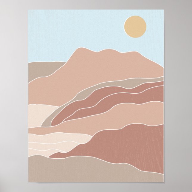 Boho Poster, Boho Art Print, Boho Wall Art (Front)