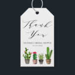 Boho Potted Cactus Bridal Shower Thank You Gift Tags<br><div class="desc">Add a boho accent to your favours and gifts with these customisable thank you gift tags. It features watercolour potted succulents and cactus. Personalise by adding your details. These cactus thank you gift tags are perfect for summer baby showers,  bridal showers,  birthdays and more.</div>