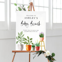 Boho Potted Houseplants Baby Shower Brunch Welcome