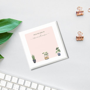 Boho Potted Plants From the Desk of Personalised P Post-it Notes