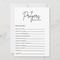 Boho Prayers for Baby Well Wishes for Baby shower