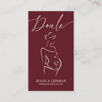 Boho Pregnant Lady Line Art Doula Midwife QRCODE 