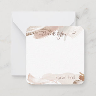 Boho Pretty Abstract Thank You Personalised Name N Card