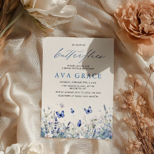 Boho Pretty He Gives Me Butterflies Bridal Shower Invitation