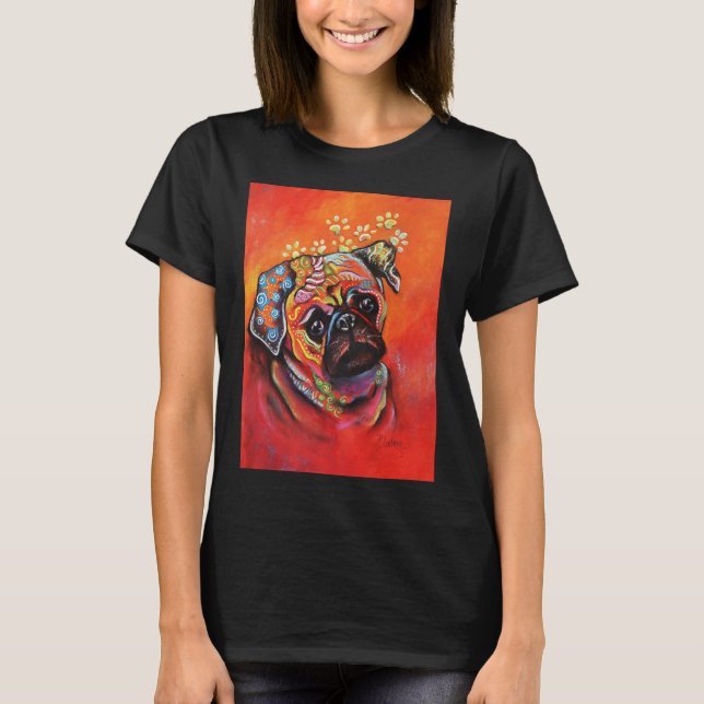 Boho Pug Classic T-Shirt 677 (Front)