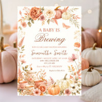 Boho Pumpkin Autumn Floral Baby Shower
