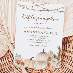Boho Pumpkin Baby Shower Invitation