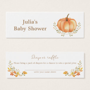 Boho Pumpkin Fall Autumn Baby Shower Diaper Raffle