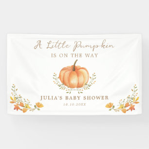Boho Pumpkin Fall Foliage Baby Shower Banner