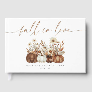 Boho Pumpkin Fall in Love Bridal Shower Guest Book