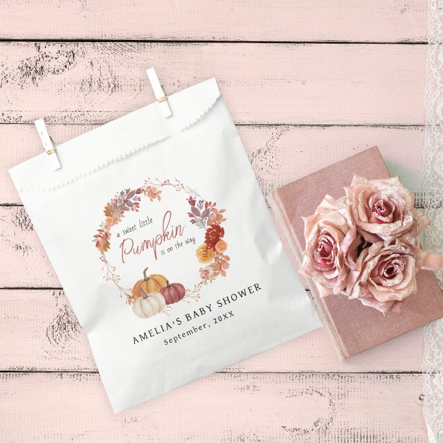 Boho Pumpkin Orange Baby Shower Autumn Chic Treat  Favour Bags (Creator Uploaded)