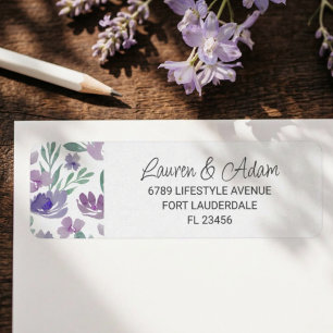 Boho Purple floral & Calligraphy Wedding