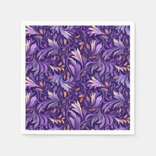 Boho purple foliage napkin