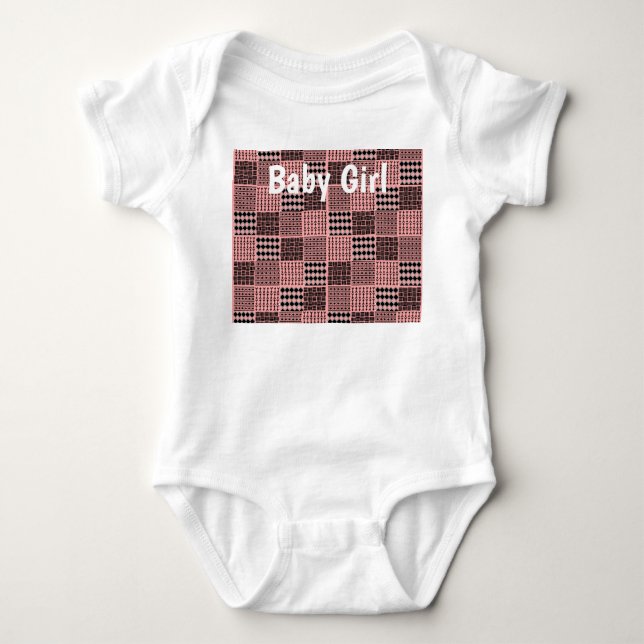 Boho Quilt Baby Bodysuit (Front)