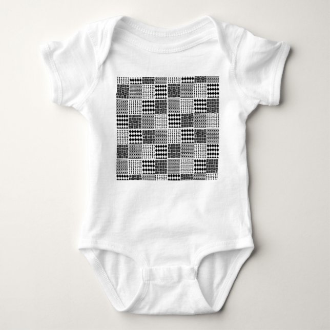 Boho Quilt Baby Bodysuit (Front)