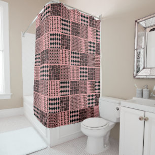Boho Quilt Shower Curtain