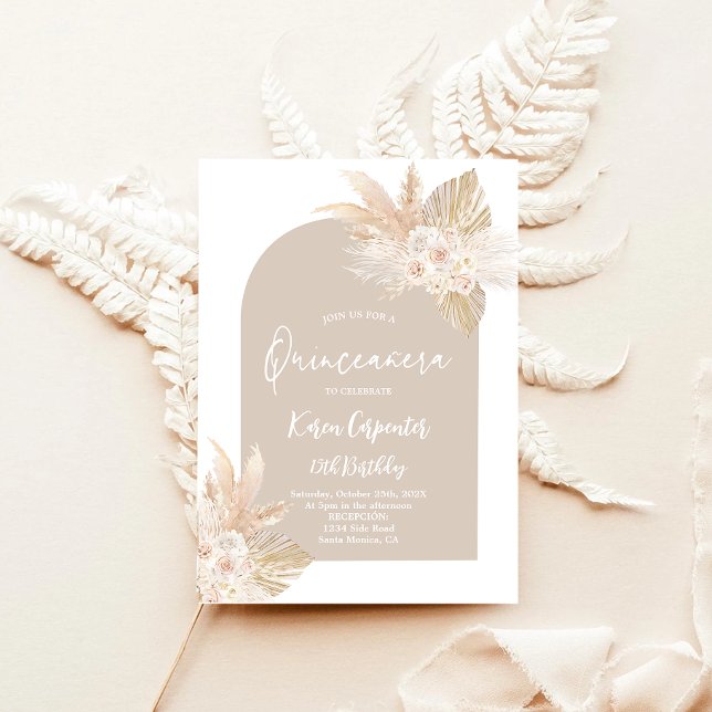 Boho Quinceanera Invitation (Creator Uploaded)