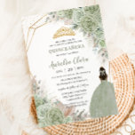 Boho Quinceanera Sage Green Floral Pampas Grass Invitation<br><div class="desc">Personalise this lovely quinceañera invitation with own wording easily and quickly,  simply press the customise it button to further re-arrange and format the style and placement of the text.  Matching items available in store!  (c) The Happy Cat Studio</div>