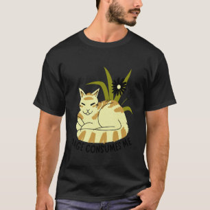 Boho Rage Consumes Me Funny Floral Cat Sarcastic K T-Shirt