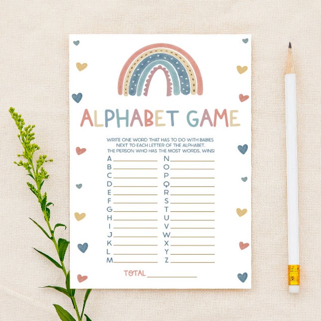Boho Rainbow Alphabet Baby Shower Game (Creator Uploaded)