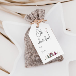 Boho Rainbow and Hearts Ch Oh What Fun To and From Gift Tags