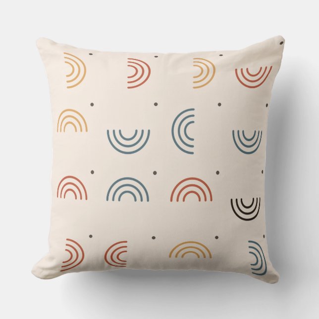Boho Rainbow Arches Seamless Pattern Cushion (Front)