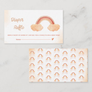 Boho rainbow baby shawer Diaper Enclosure Card