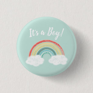 Boho Rainbow Baby Shower 3 Cm Round Badge
