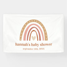 Boho Rainbow Baby Shower Banner