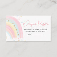 Boho Rainbow Baby Shower Diaper Raffle
