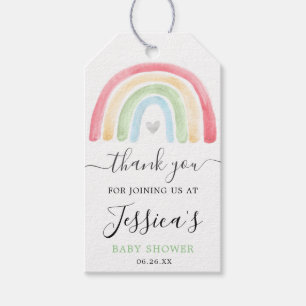 Boho Rainbow Baby Shower Favour Tag