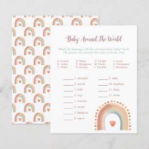 Boho Rainbow Baby Shower Game – Watercolor Earthy