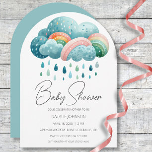 Boho Rainbow Baby Shower  Invitation