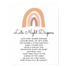 Boho Rainbow Baby Shower Late Nights Diaper Game