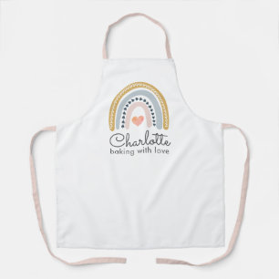 Boho Rainbow Baking With Love Apron