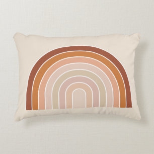 Boho Rainbow Beige Terracotta Decorative Cushion