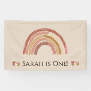 Boho rainbow birthday Banner