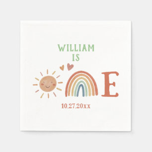 Boho Rainbow Birthday Party Napkin