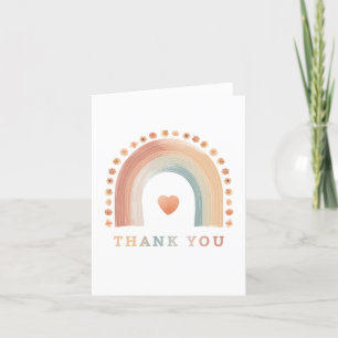 Boho Rainbow Blank Thank You Card