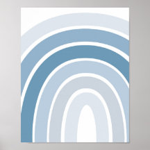 Boho Rainbow Blue Boys Room